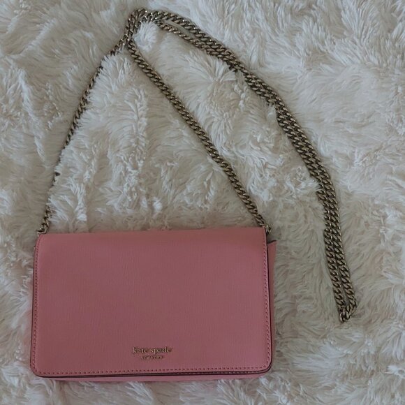 KATE SPADE New York Pink Leather Sylvia Chain Crossbody Bag - Picture 2 of 14